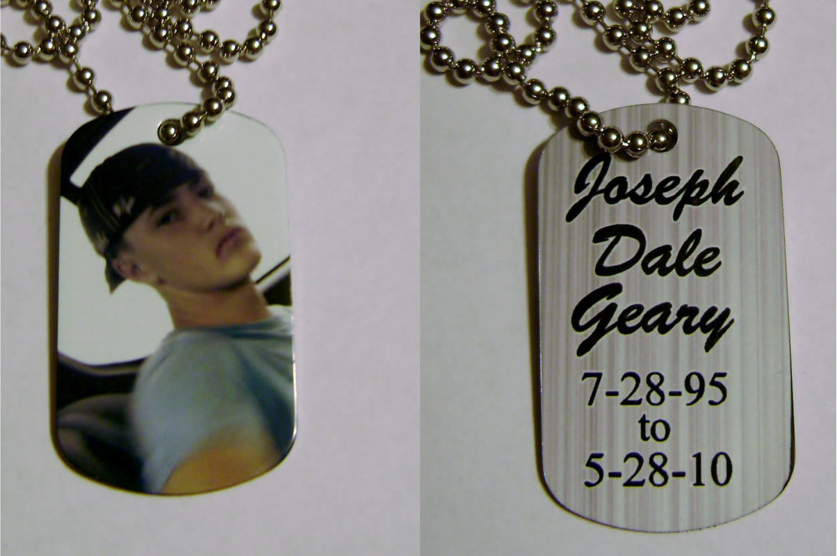 In Loving Memory Dog Tags made with sublimation printing
